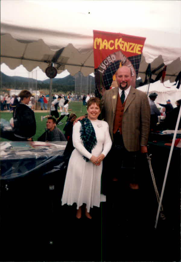 Sally at Clan MacKenzie booth