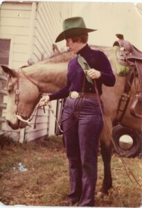 Sally with her mare Shamrock